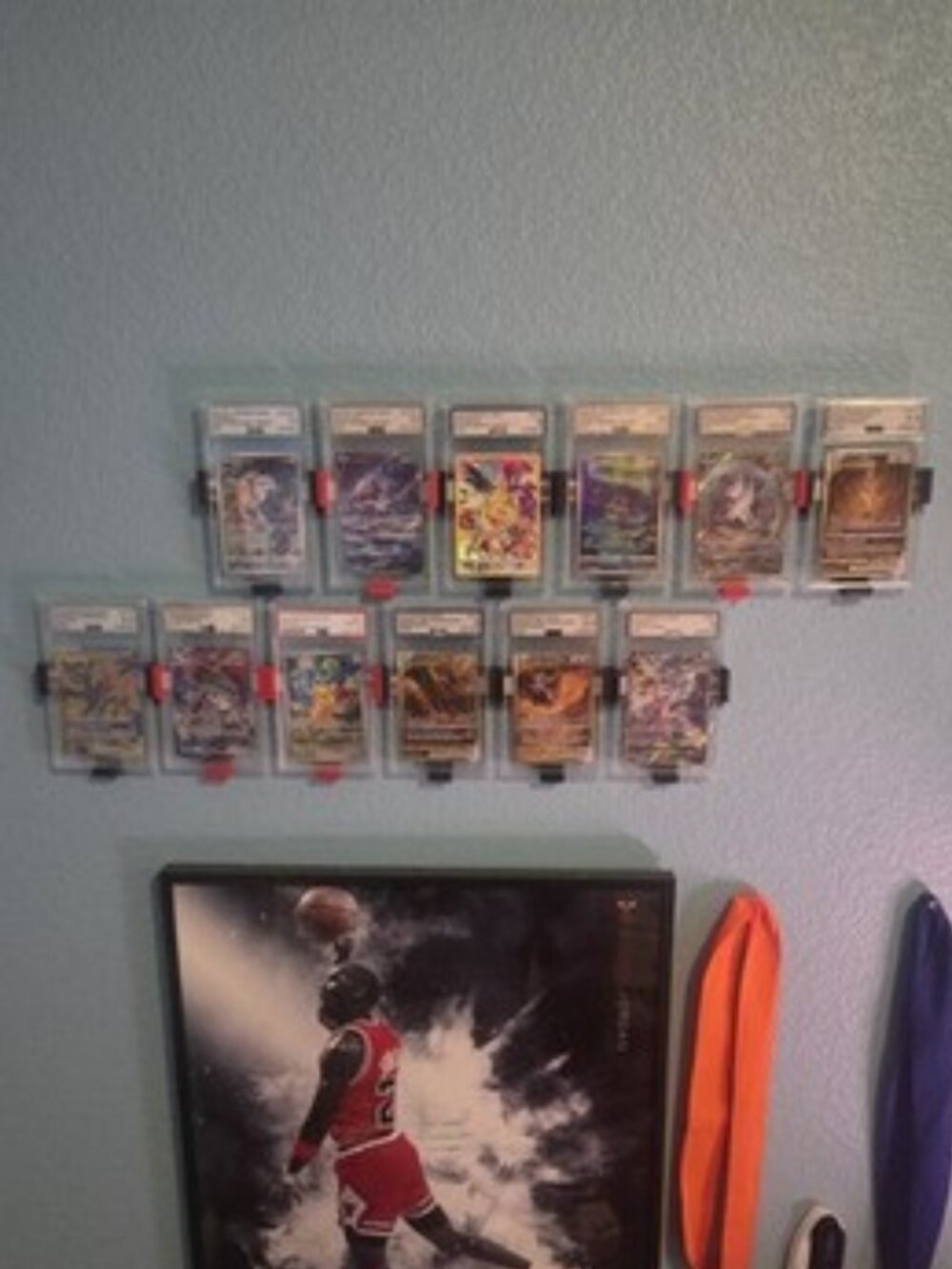 Graded Slab Wall Display - One Rail (3 Slabs), Standalone/Expansion PSA/AGS/CGC
